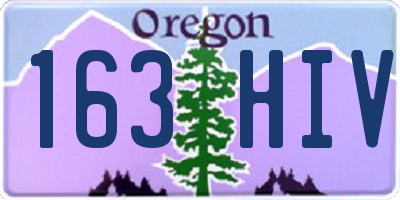 OR license plate 163HIV