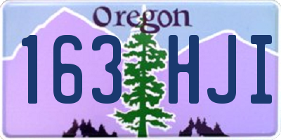 OR license plate 163HJI