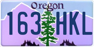 OR license plate 163HKL