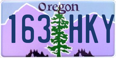 OR license plate 163HKY