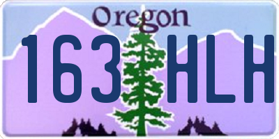 OR license plate 163HLH