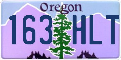 OR license plate 163HLT