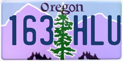 OR license plate 163HLU