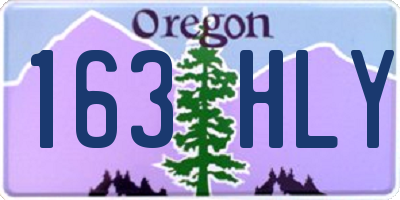OR license plate 163HLY