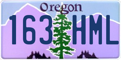 OR license plate 163HML