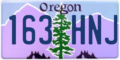 OR license plate 163HNJ