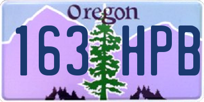 OR license plate 163HPB