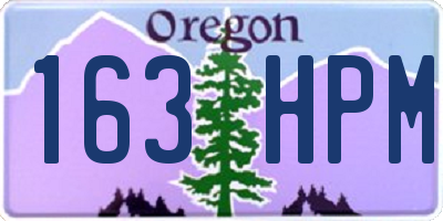 OR license plate 163HPM