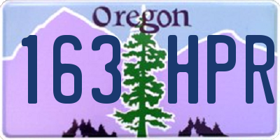 OR license plate 163HPR