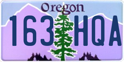 OR license plate 163HQA