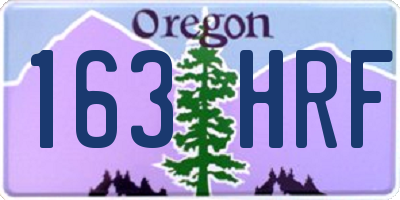 OR license plate 163HRF