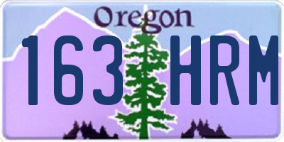 OR license plate 163HRM