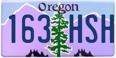 OR license plate 163HSH