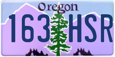 OR license plate 163HSR