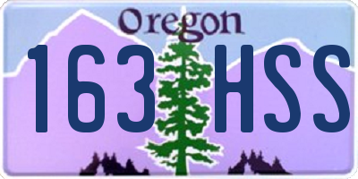 OR license plate 163HSS