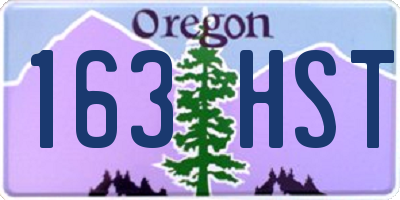 OR license plate 163HST