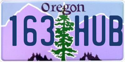 OR license plate 163HUB