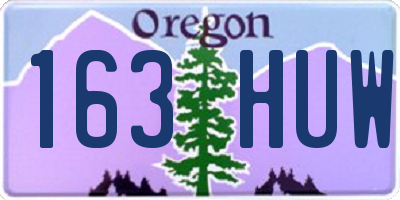 OR license plate 163HUW