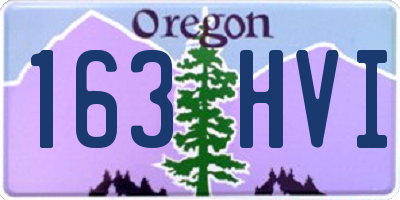 OR license plate 163HVI