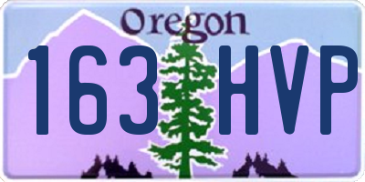 OR license plate 163HVP