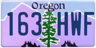 OR license plate 163HWF