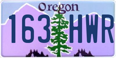 OR license plate 163HWR
