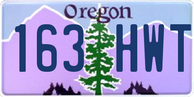 OR license plate 163HWT