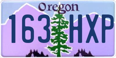 OR license plate 163HXP