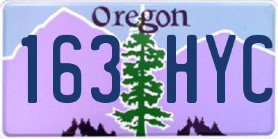OR license plate 163HYC