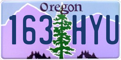OR license plate 163HYU