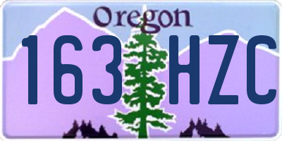 OR license plate 163HZC