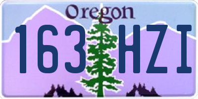 OR license plate 163HZI