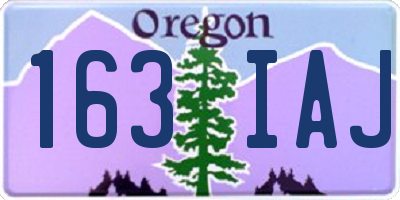 OR license plate 163IAJ