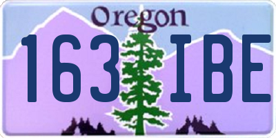 OR license plate 163IBE