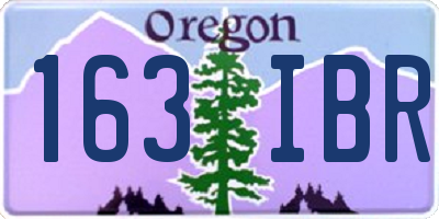 OR license plate 163IBR