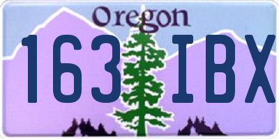OR license plate 163IBX