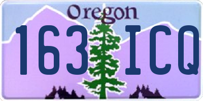 OR license plate 163ICQ