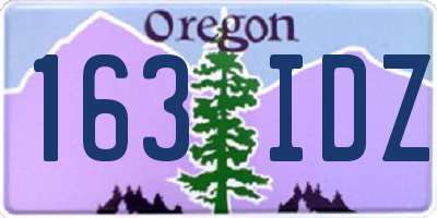 OR license plate 163IDZ
