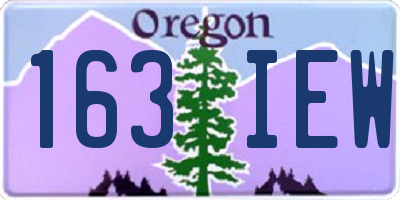 OR license plate 163IEW