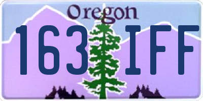 OR license plate 163IFF