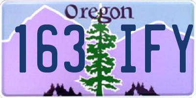 OR license plate 163IFY