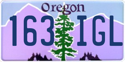 OR license plate 163IGL