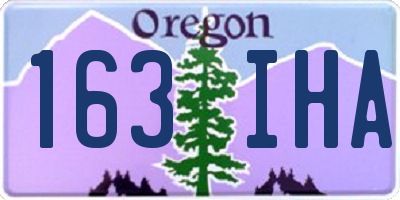 OR license plate 163IHA