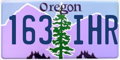 OR license plate 163IHR
