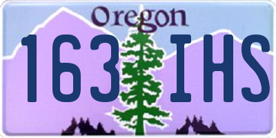 OR license plate 163IHS