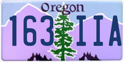 OR license plate 163IIA