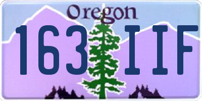 OR license plate 163IIF