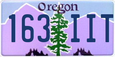 OR license plate 163IIT