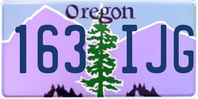 OR license plate 163IJG