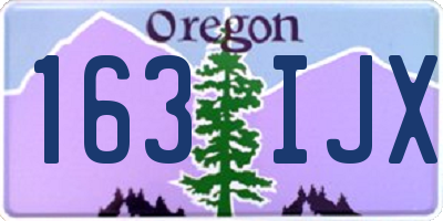 OR license plate 163IJX